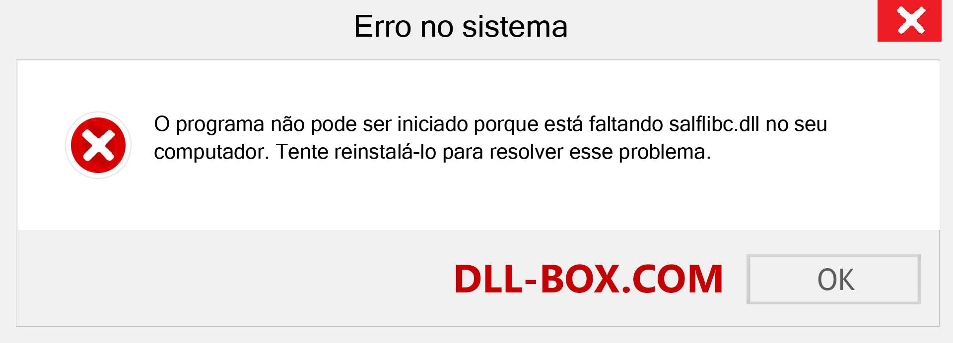 Arquivo salflibc.dll ausente ?. Download para Windows 7, 8, 10 - Correção de erro ausente salflibc dll no Windows, fotos, imagens